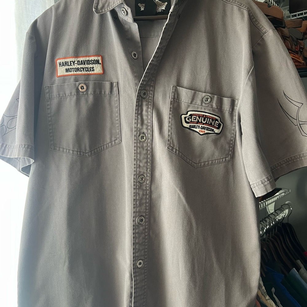 Harley-Davidson Gray Lightweight Shirt Jacket